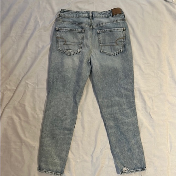 Women's Distressed Blue Jeans with Floral Embroidery - Picture 6 of 6